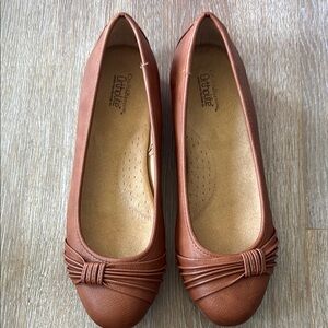 Croft & Barrow Ortholite Women's Brown Leather Flats